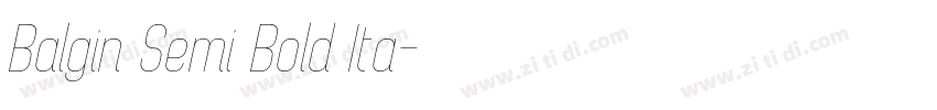 Balgin Semi Bold Ita字体转换
